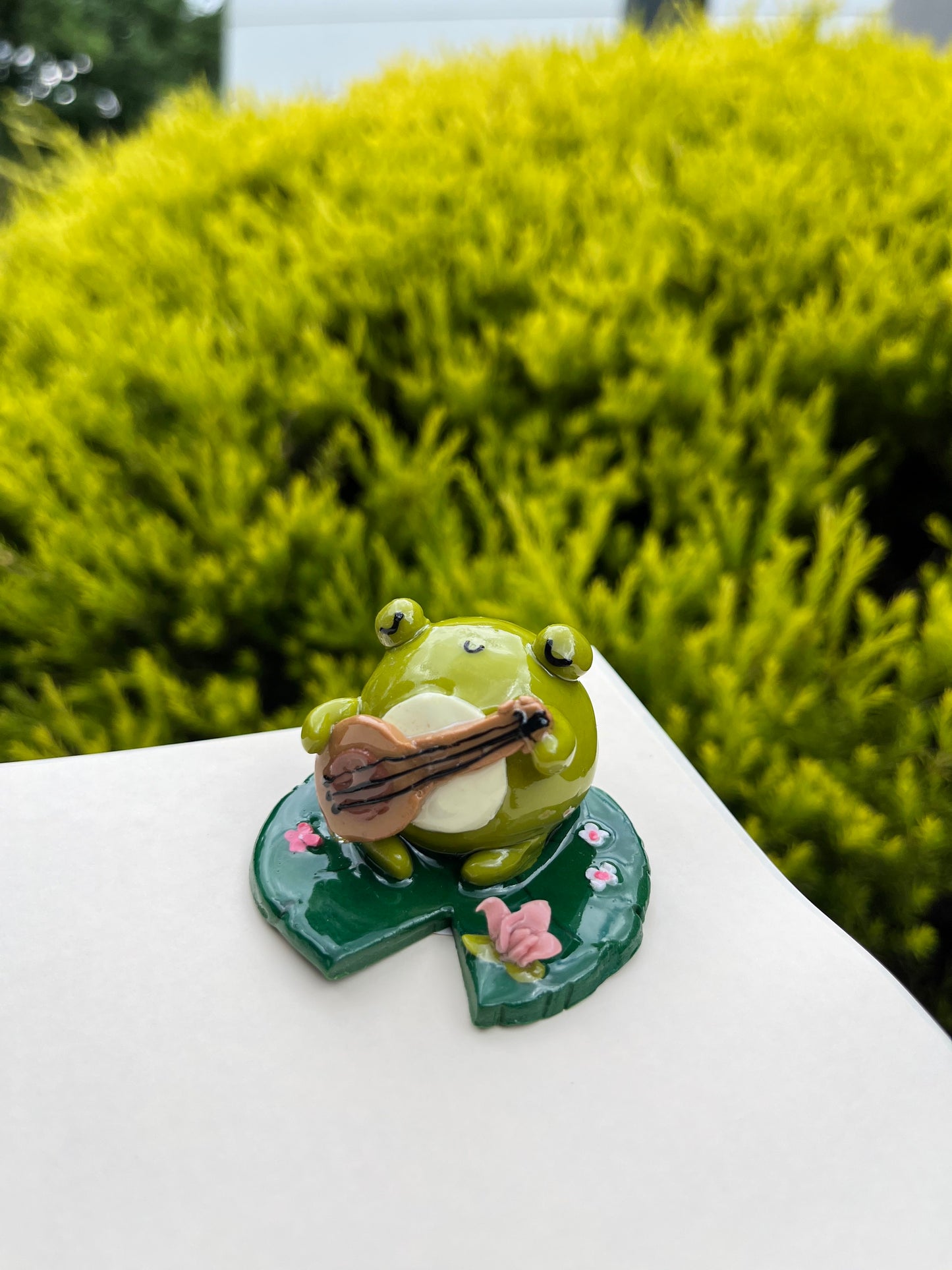 Frog playing Ukelele - Deskfriend