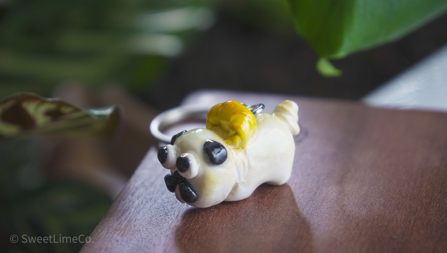 Pug with Crossiant