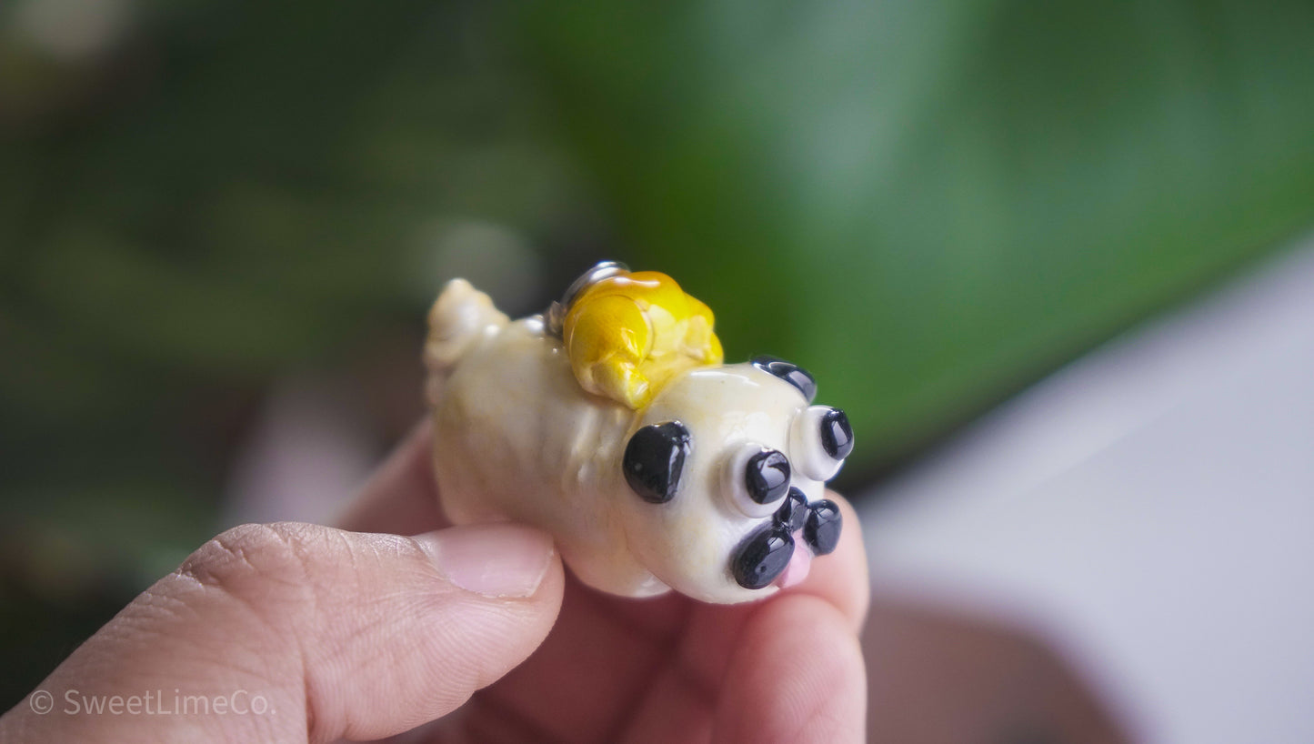 Pug with Crossiant