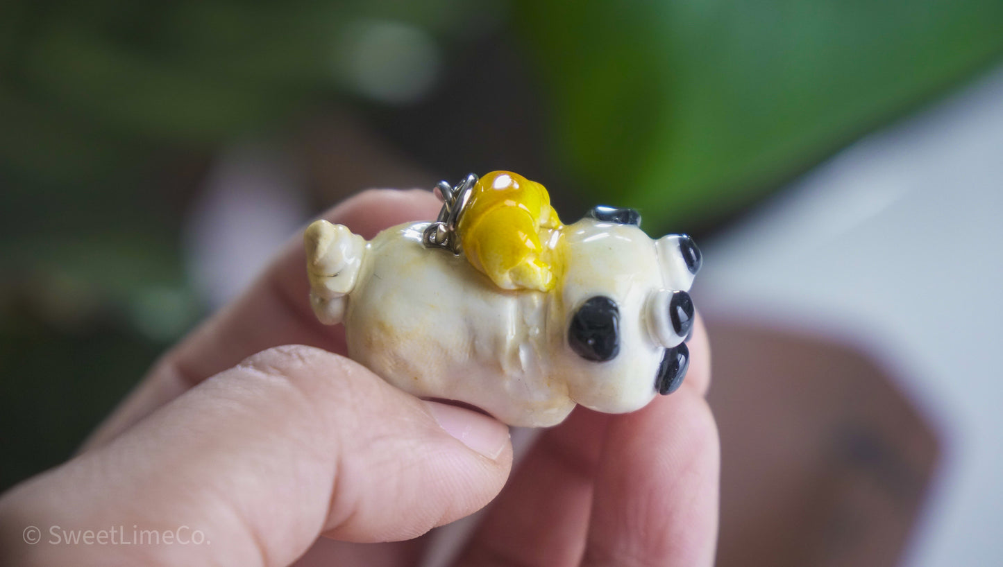 Pug with Crossiant