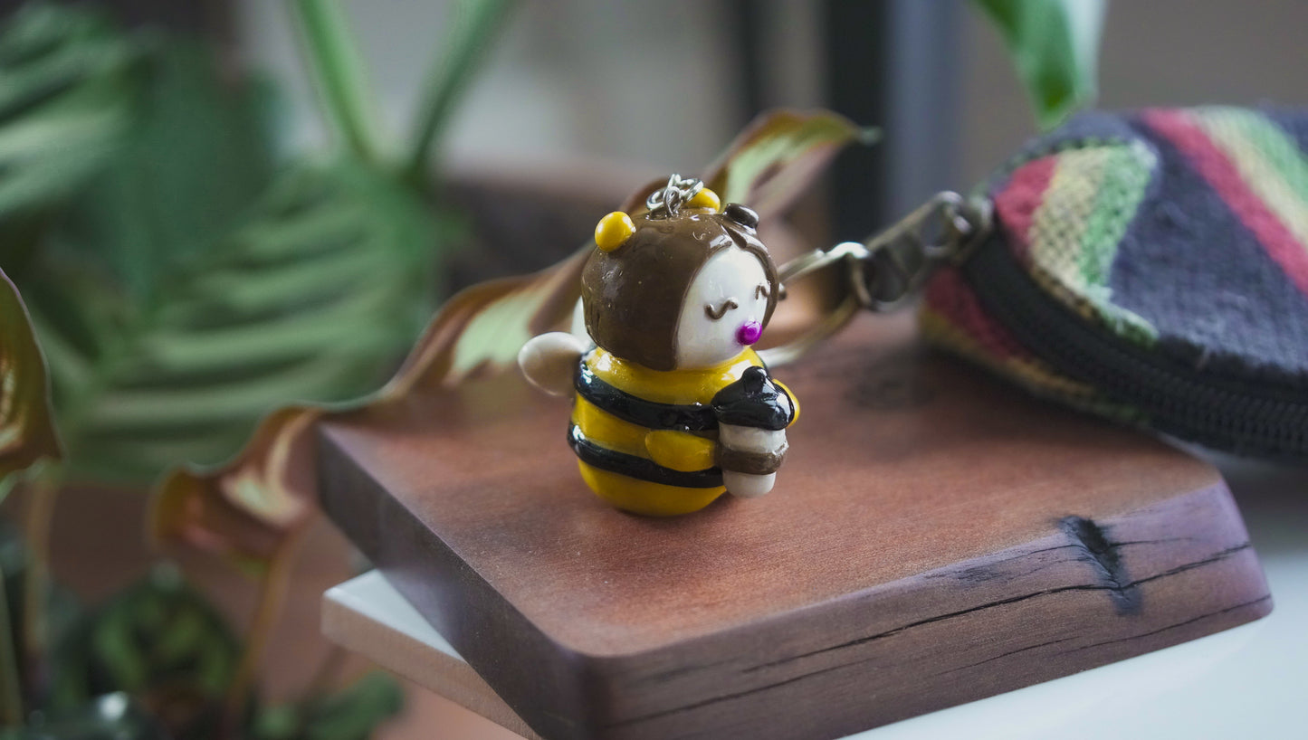 Honey Bee enyoying Coffee