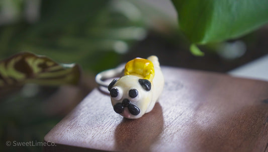 Pug with Crossiant
